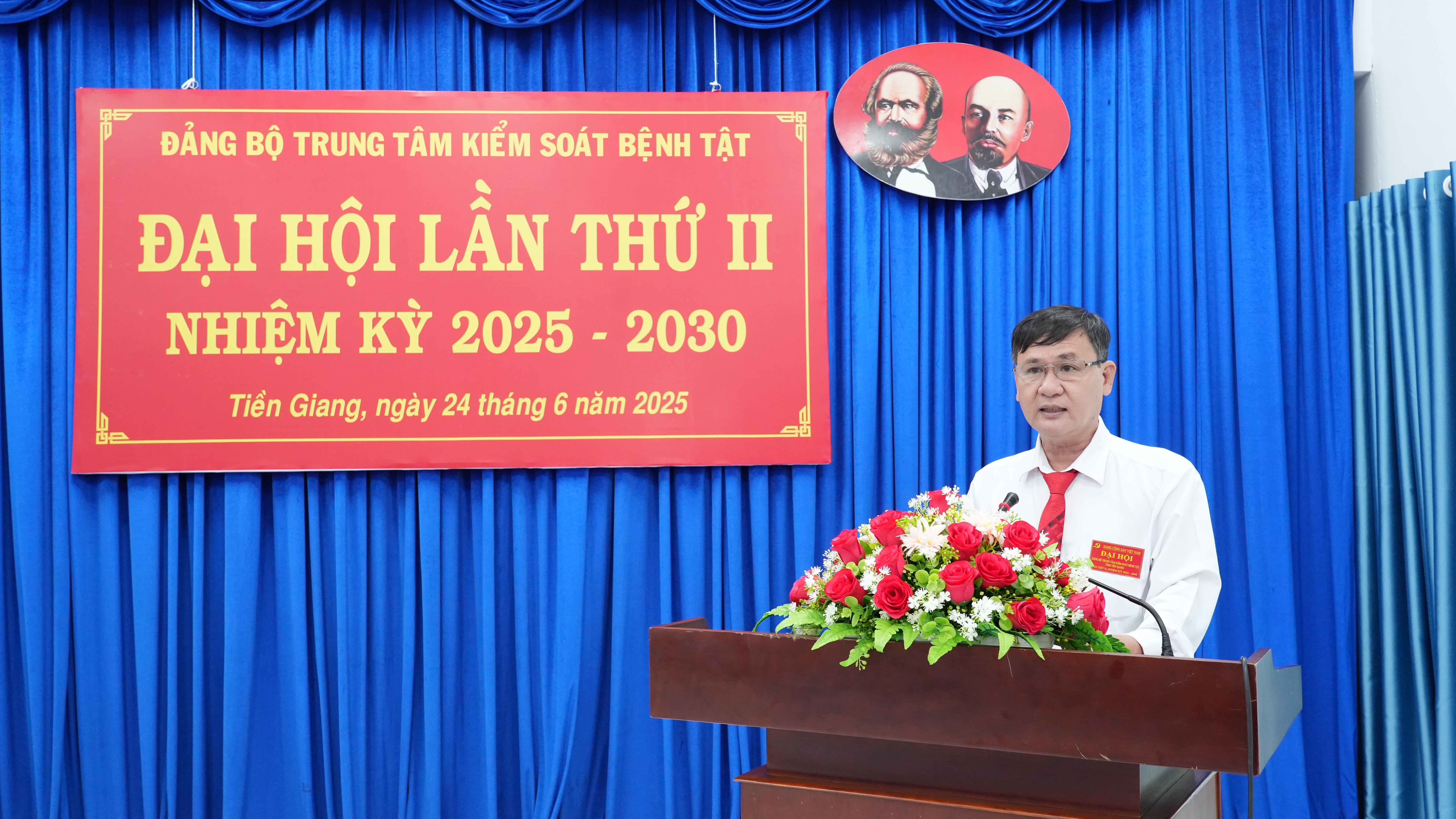 Đại hội Đảng bộ Trung tâm Kiểm soát bệnh tật tỉnh Tiền Giang lần thứ II, nhiệm kỳ 2025-2030 thành công tốt đẹp